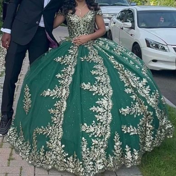 Sweet 16 Hunter Green Ball Gown LK159 main image 1
